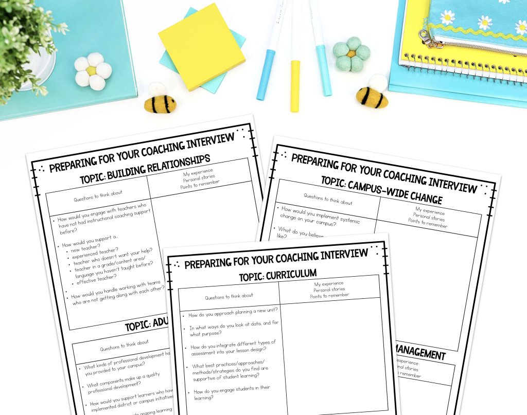 instructional coaching interview questions prep