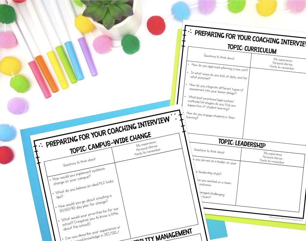 instructional coaching interview questions guide