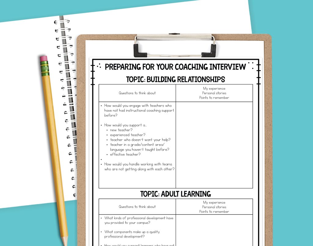 instructional coaching interview questions