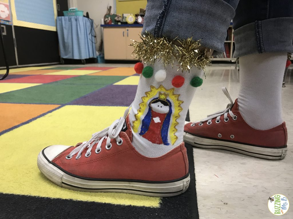 Lady of Guadalupe socks made for another teacher