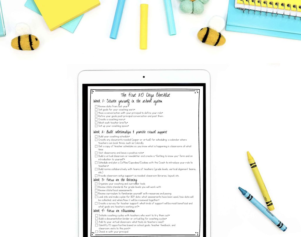 First Days of Instructional Coaching Checklist