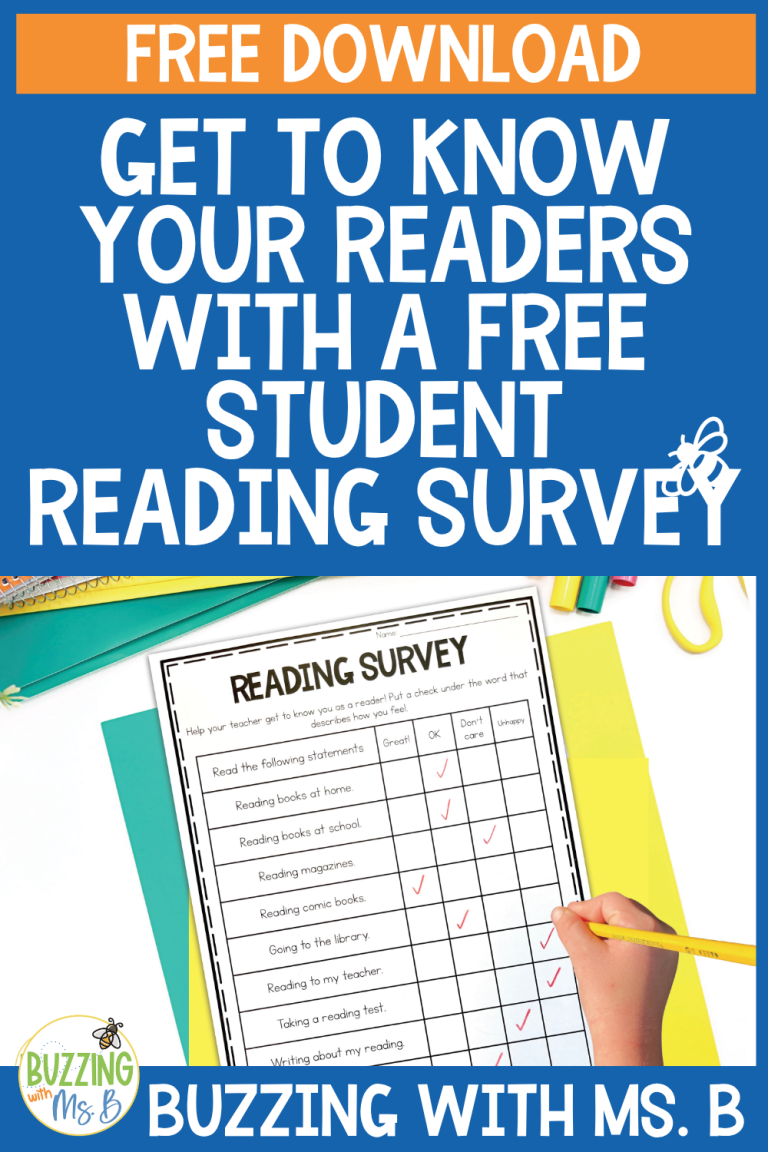 Get to Know Your Readers with a Free Student Reading Survey