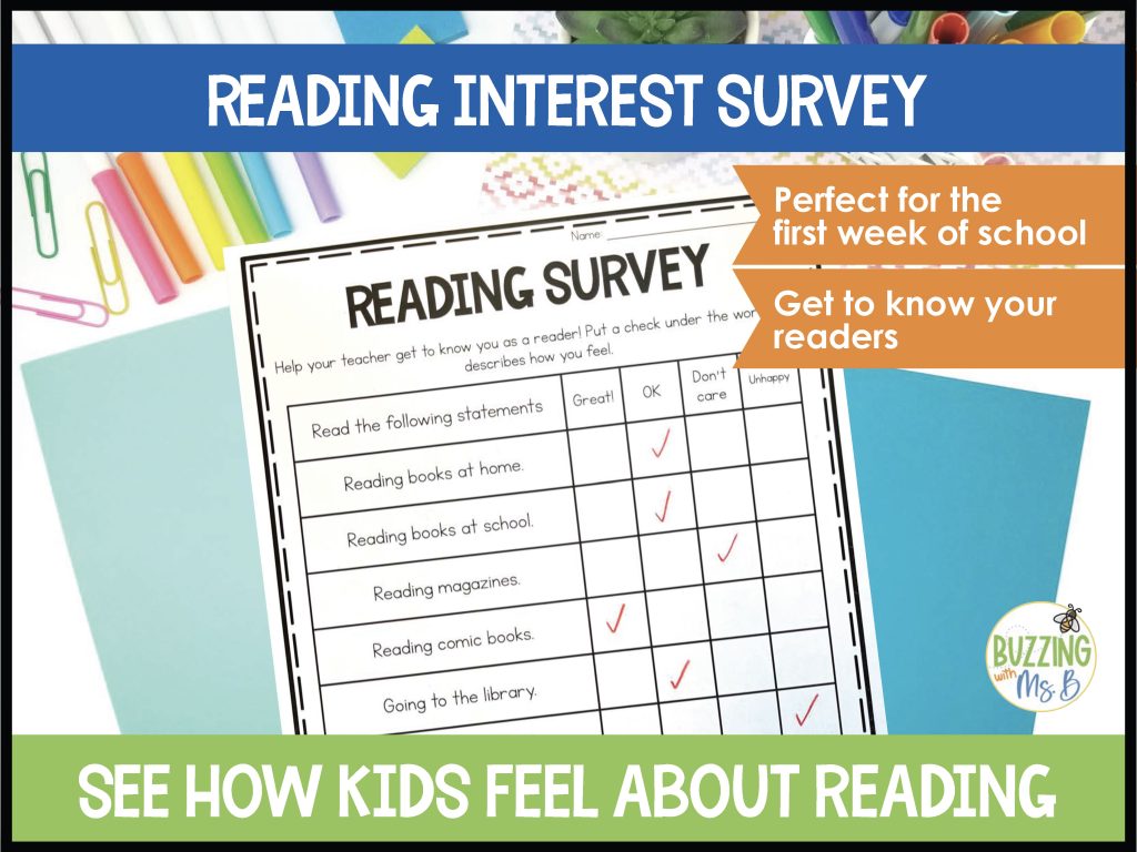 free reading interest survey