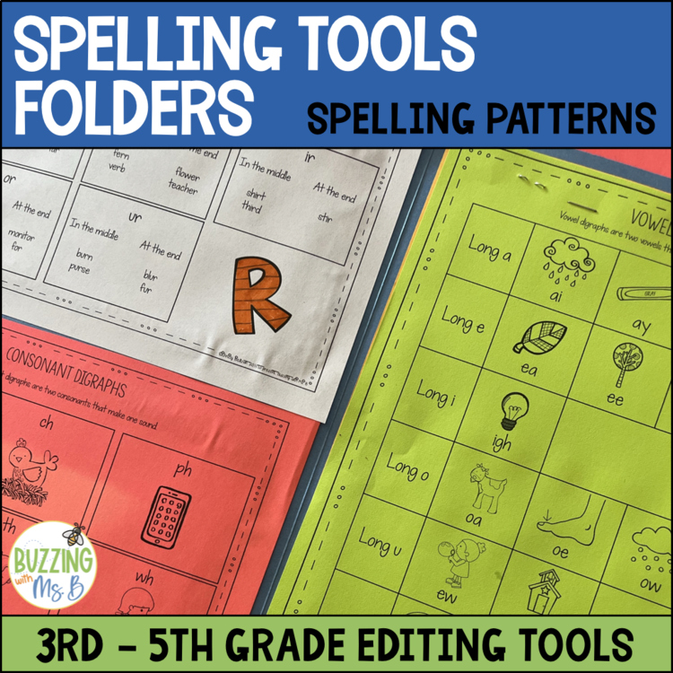 Sound Charts Folder - Phonics and Spelling Patterns Tools for 3rd, 4th and 5th