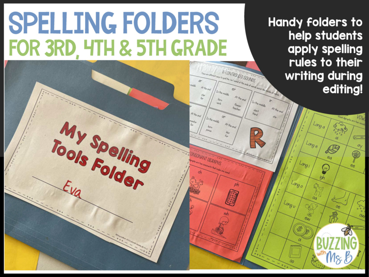 Sound Charts Folder - Phonics and Spelling Patterns Tools for 3rd, 4th and 5th