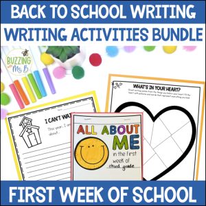 Back to School Writing Activities Bundle - First Week of School - All About Me
