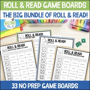 Roll and Read Multisyllabic Words - 3rd 4th + 5th Grade, Blank Editable Template