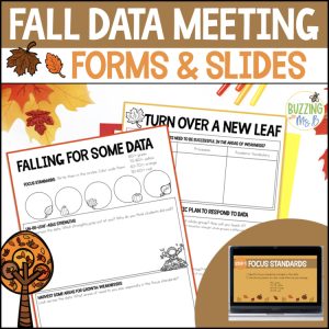 Fall Data Forms + Slides - Instructional Coaching - PLC Meetings, Digs & Dives