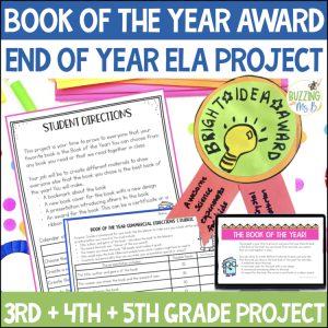 Fun Reading Activities 3rd 4th 5th Graders End Year Project Last Month of School