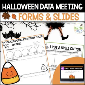 Halloween Data Forms + Slides - Instructional Coaching - PLC Meetings, Digs