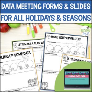 Instructional Coaching PLC Meetings Seasonal Data Forms & Analysis Bundle