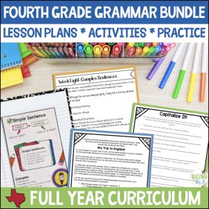4th grade grammar curriculum daily review with mentor sentences and STAAR practice - image 1
