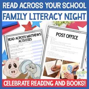 Back to School Family Literacy Night Reading & Writing Activities Stations