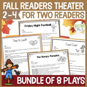 Winter Partner Reading Plays Bundle -8 Reader's Theater Scripts 2 Person Theatre