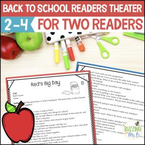 Back to School Partner Plays - differentiated scripts for two readers