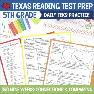 Fifth Grade Texas Reading Spiral Review Passages Comparing All Genres, unit 3