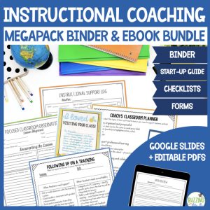 Instructional Coaching Bundle Binder, Start-Up Guide, Lists & Observation Forms
