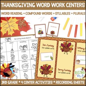 Thanksgiving Word Work Centers