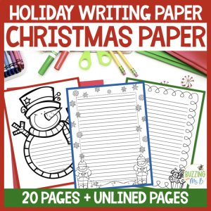 Winter and Christmas Writing Border Papers