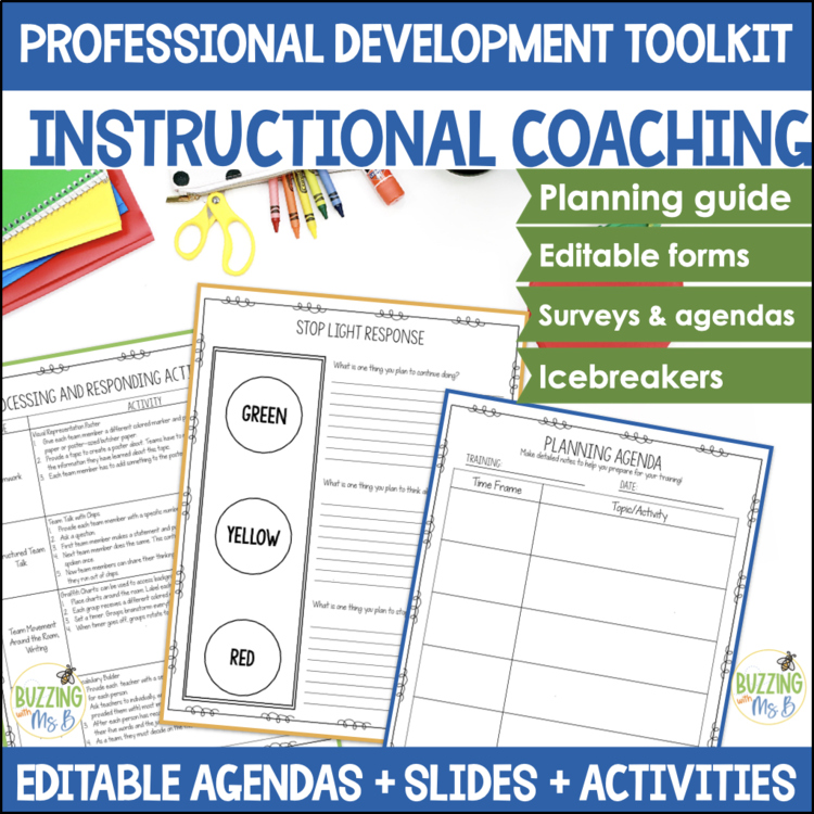 Professional Development Toolkit for Coaches & Administrators, Editable