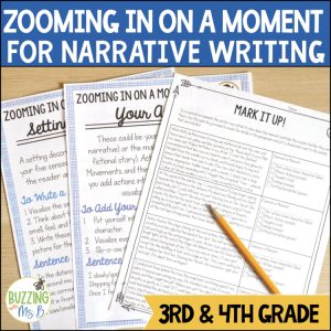 Zooming in on Small Moments Narrative Writing Lesson Plans & Activities