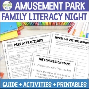 Amusement Park Family Literacy Night, editable!