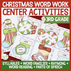 Word Work Centers for Christmas