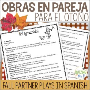 Fall Partner Plays in Spanish - Obras en pareja para el otoño en español