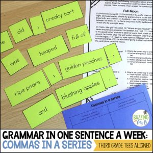 Commas in a series - a mentor sentence grammar lesson