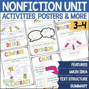 Nonfiction Graphic Organizers, Posters, Worksheets and more!