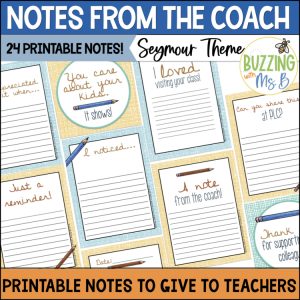 Instructional Coach Notes: Printable Notes to Give to Teachers, Amy Style